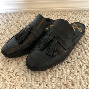 Women’s Sam Edelman Black Leather Slip On Loafers